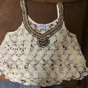 Lace See Thru Tank Top